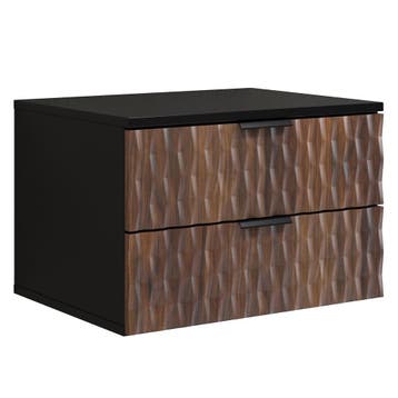 Wastafelkast Java 63 x 48 x 40 cm – Walnoot Bruin met Zwart, Verzenden, Nieuw, Wastafelkast