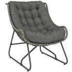 Rieten Stoel Met Kussenbanden, Gestoffeerde Buitenstoel Van, Tuin en Terras, Parasols, Verzenden, Nieuw