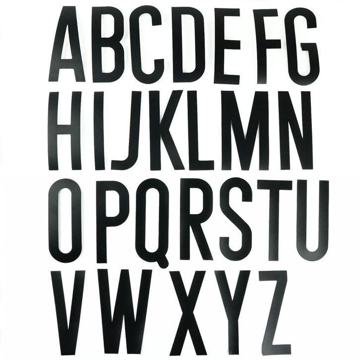 Set zelfklevende letters (alfabet) - Monomeric vinyl film -, Zakelijke goederen, Kantoor en Winkelinrichting | Magazijn, Stelling en Opslag
