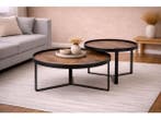Veiling - Salontafel Hanna natural- Hout - Poot metaal zwart, Huis en Inrichting, Tafels | Salontafels, Nieuw
