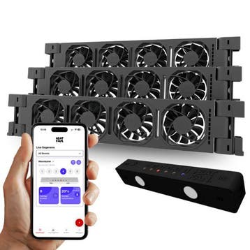Heatfan 4 - Trio Set zwart - inclusief WiFi smartcontroller, Doe-het-zelf en Verbouw, Verwarming en Radiatoren, Verzenden, Nieuw