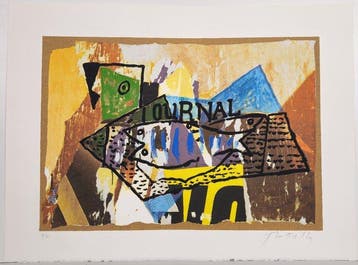 Mimmo Rotella (1918-2006) - Il Giornale di Picasso, Antiek en Kunst