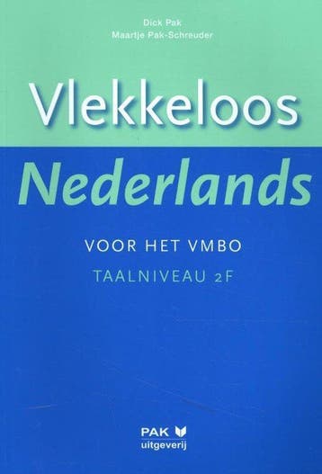 9789077018217 Vlekkeloos Nederlands voor het vmbo Taalniv..., Verzenden, Zo goed als nieuw, Dick Pak