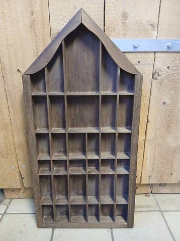 Vitrinekast - Hout - letterbak / sorteerkastje