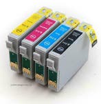 Set Epson T0711 tot T0714 T0715 MET CHIP compatible, Verzenden, Nieuw, Epson