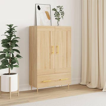 vidaXL buffetkast 69,5x31x115 cm bewerkt hout sonoma, Minder dan 50 cm, Verzenden, 100 tot 150 cm, Nieuw