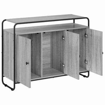 vidaXL Dressoir Grijs Sonoma 102 x 35 x 75 cm Bewerkt hout, Verzenden, Nieuw, Overige houtsoorten, Minder dan 50 cm