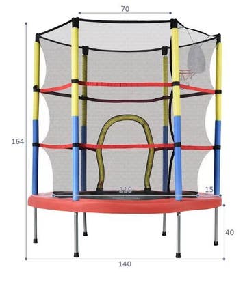 Kindertrampoline Outdoor 145 cm met Basketbalmand 45kg, Kinderen en Baby's, Speelgoed | Buiten | Trampolines, Verzenden, Nieuw
