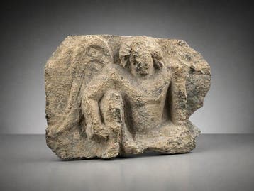 Gandhara Steen Beeld van een Vliegende Atlas - 10 cm