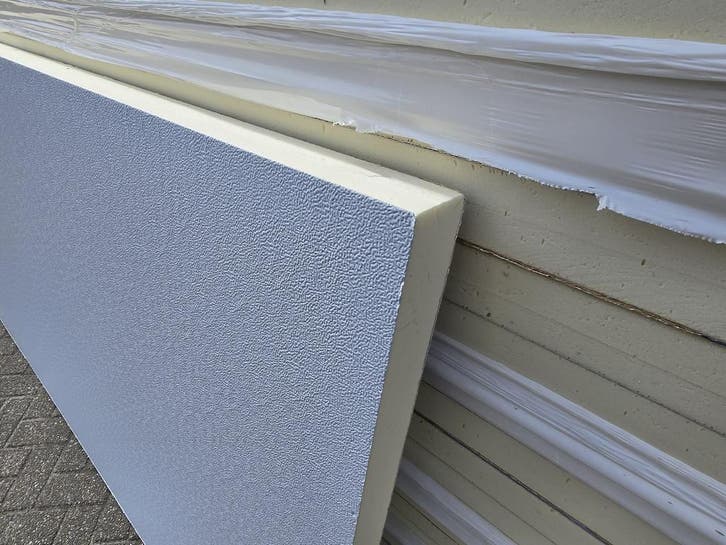 PIR isolatie zichtplaten 6, 8 en 10 cm dik wit gecoat b-keus, Doe-het-zelf en Verbouw, Isolatie en Afdichting, 4 tot 8 cm, 15 m² of meer