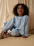 Meisjes broderie blouse Tessie lichtblauw Lil Atelier 104, Ophalen of Verzenden, Nieuw, Meisje, Trui of Vest