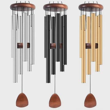 Klassieke Aluminium Windgong 26 Inch met Houten Hanger - Sfe, Verzenden, Nieuw