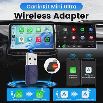 CarlinKit 5.0 Mini Ultra Draadloze Adapter voor Android Auto, Verzenden, Nieuw
