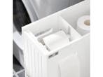 SoBuy BZR111-W - Smalle Badkamerkast - 1 deur 2 lades - Wit, Verzenden, Nieuw