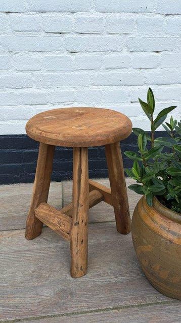 Kruk - Teak - Teakhouten krukje