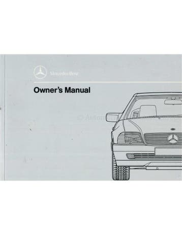 1991 MERCEDES BENZ SL KLASSE INSTRUCTIEBOEKJE ENGELS, Auto diversen