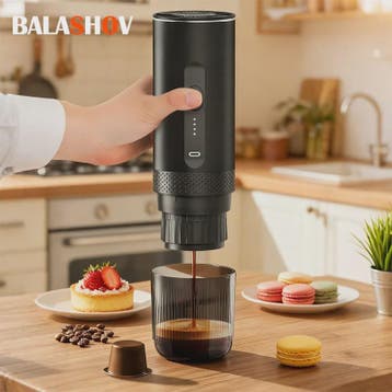 Draagbare 2-in-1 Koffiemachine: Draadloos, Elektrisch, voor, Verzenden, Nieuw