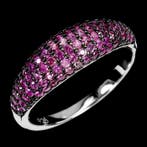 Zonder minimumprijs - Ring Zilver - Pink Sapphire, Sieraden, Tassen en Uiterlijk, Ringen, Nieuw