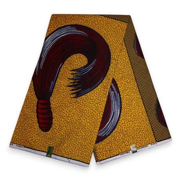 VLISCO stof Hollandais Afrikaanse Wax print - Gele Broom VL0, Hobby en Vrije tijd, Stoffen en Lappen, Ophalen of Verzenden, Nieuw