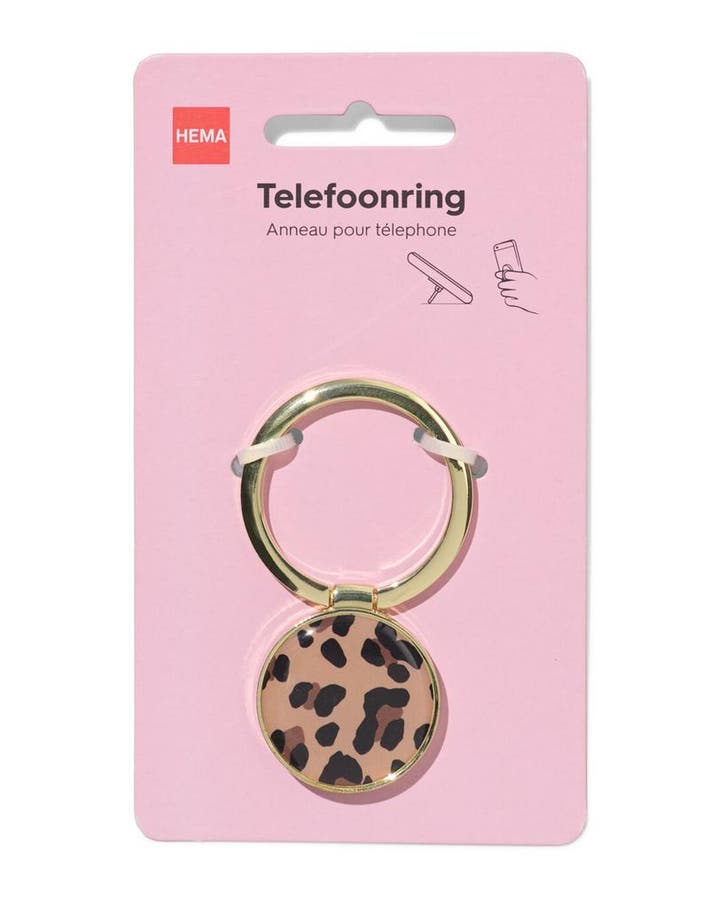 HEMA Telefoonring 4cm luipaard, Computers en Software, Overige Computers en Software, Nieuw, Verzenden