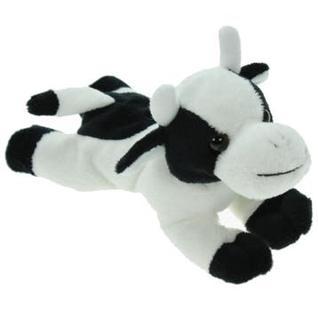 Cornelissen koe knuffel - pluche - zwart/wit - 19 cm, Verzenden, Nieuw