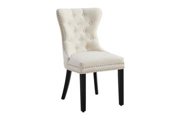 Stoel CASTLE met comfortabele handgreep, linnen stof, beige,, Huis en Inrichting, Stoelen, Ophalen of Verzenden, Nieuw