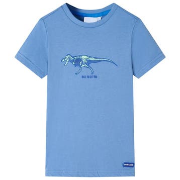vidaXL Kindershirt 128 middelblauw, Verzenden, Nieuw