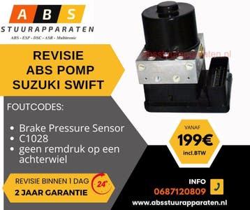 Revisie ABS pomp Suzuki Swift ATE MK60 / C1028 Druksensor, Ophalen of Verzenden, Gereviseerd, Suzuki