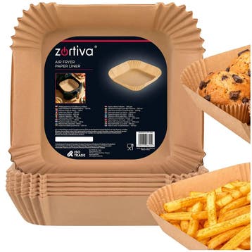 Zortiva Airfryer bakpapier 23 x 23 cm, 100 stuks met anti..., Ophalen of Verzenden, Nieuw