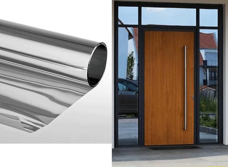 Zonwerende Folie - Spiegelend Effect, Zelfklevend - 75 x 300, Doe-het-zelf en Verbouw, Zeil en Folie, Nieuw, Verzenden