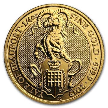 Verenigd Koninkrijk. 25 Pounds 2019 1/4 oz £25 GBP Great