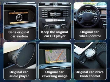 Navigatie mercedes W204 C 2012-2014 carkit android carplay, Auto diversen, Ophalen of Verzenden, Nieuw