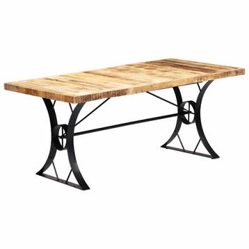vidaXL Eettafel 180x90x76 cm massief mangohout, Verzenden, Nieuw