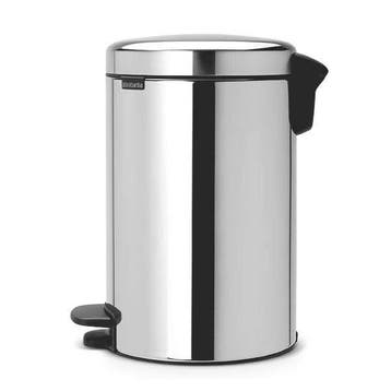 Newlcon Pedaalemmer - 12 liter Zinken inzetemmer - Chrome, Verzenden, Nieuw