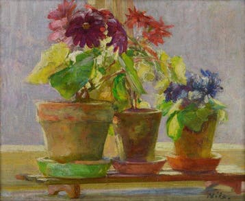 Nils Forsberg II dit le jeune (1870-1961) - Pots de fleurs.