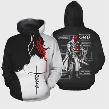 Herkomst Tempelier Pantser Hoodie - Middeleeuwse Stijl 3D Pr, Verzenden