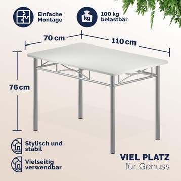 Eettafelset Paul 5-delig Wit (Meubelen, Interieur), Verzenden