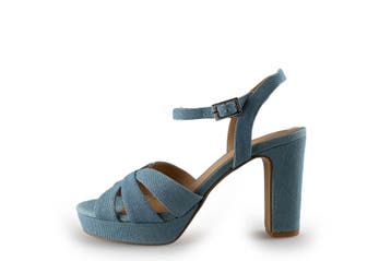 Manfield Sandalen in maat 39 Blauw, Sandalen of Muiltjes, Zo goed als nieuw, Manfield, Verzenden