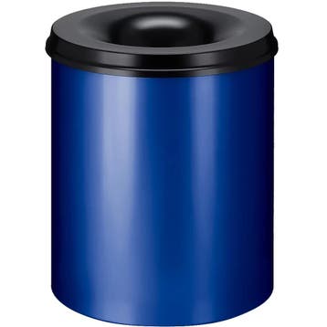 Afvalbak | Metaal | Blauw/Zwart | 80L | Open | Vlamdovend |, Verzenden, Nieuw in verpakking