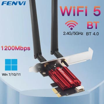 FENVI AC1200 WiFi 5 PCI-E Netwerkkaart met Bluetooth 4.0 - D, Verzenden, Nieuw