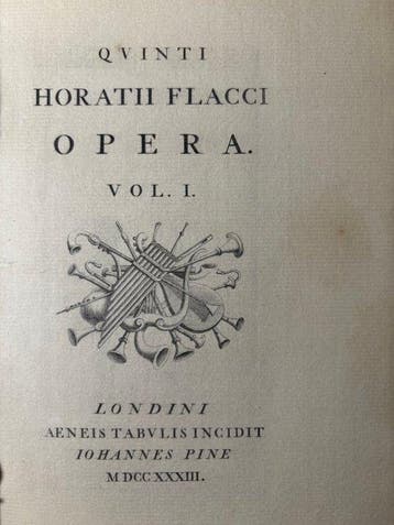 Quintus Horatius Flaccus [Horace] / John Pine (engravings,, Antiek en Kunst