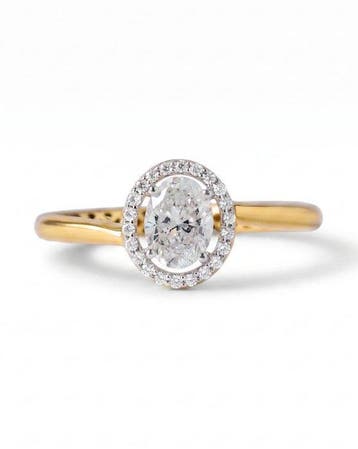 Verlovingsring - 14 karaat Geel goud - 0.75ct. tw. Diamant, Sieraden, Tassen en Uiterlijk