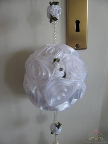 Pomander Satijnroosbal Wit, Ophalen of Verzenden, Nieuw