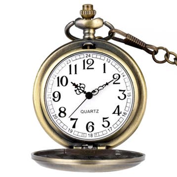 Fako - Zakhorloge - XXL - Classic - Ø 47mm - Bronskleurig, Sieraden, Tassen en Uiterlijk, Horloges | Heren, Verzenden, Nieuw