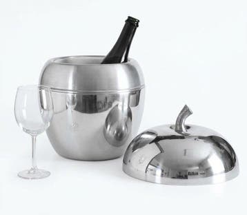 Champagne koeler - Aluminium - Grote appel XL 30 cm.
