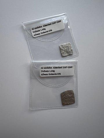 Al Andalus - Almohad Silver Dirham AD 1147-1269 (2 coins)