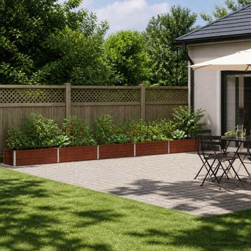 vidaXL Verhoogd Tuinbed Roestig 400 x 40 x 24 cm corton, Minder dan 30 cm, Verzenden, Minder dan 60 cm, Nieuw