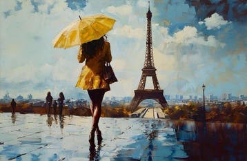 yamila velazquez - París Bajo la Lluvia: El Eco de una