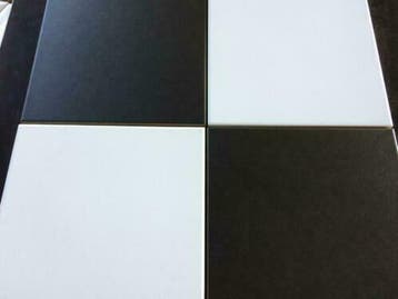 RESTPARTIJ ,Vloertegel ZWART ,WIT -20x20cm €24.00 INCLBTW, Keramiek, Nieuw, 20 tot 40 cm, 10 m² of meer
