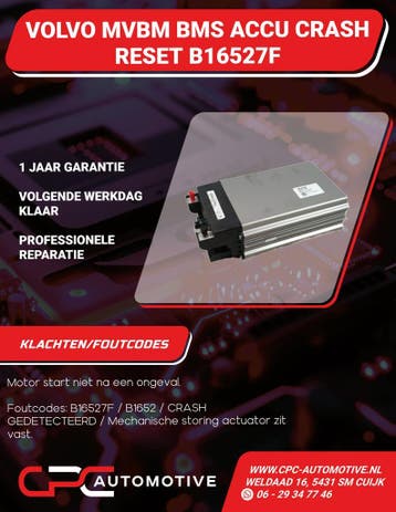 VOLVO MVBM BMS ACCU CRASH RESET B16527F ( B1652-7F), Ophalen of Verzenden, Nieuw, Volvo